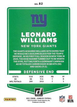 2021 Donruss #82 Leonard Williams Back