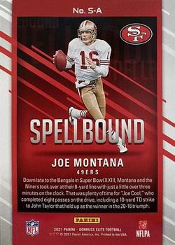 2021 Donruss Elite - Spellbound Red #S-A Joe Montana Back