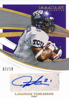 2021 Panini Immaculate Collection Collegiate - Immaculate Ink Gold #II-LD LaDainian Tomlinson Front
