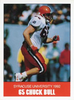 1992 Syracuse Orangemen Program Cards #31 Chuck Bull Front