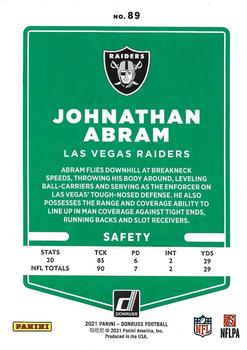 2021 Donruss - Press Proof Hyper #89 Johnathan Abram Back