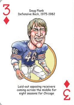 2014 Hero Decks Chicago Bears Football Heroes Playing Cards #3♦ Doug Plank Front