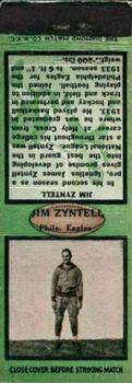 1934 Diamond Matchbook Covers #NNO Jim Zyntell Front
