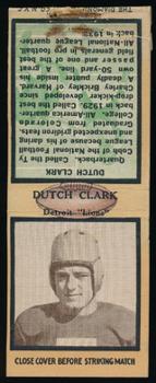 1935 Diamond Matchbook Covers #NNO Dutch Clark Front