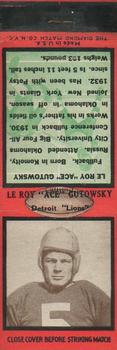 1935 Diamond Matchbook Covers #NNO Leroy Gutowsky Front