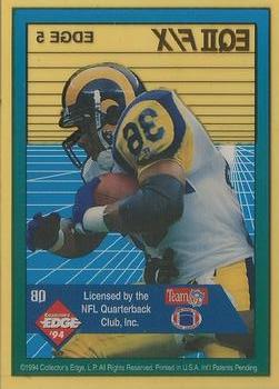 1994 Collector's Edge - EQII F/X Red Letters #5 Jerome Bettis Back