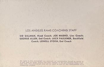 1957 Los Angeles Rams #NNO Coaches Back