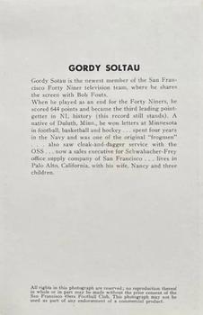 1960 San Francisco 49ers #NNO Gordy Soltau Back