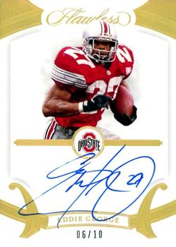 2021 Panini Flawless Collegiate - 2020 Flawless Flawless Signatures Gold #9 Eddie George Front