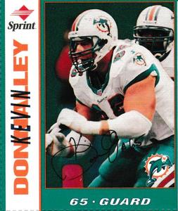 1998 Sprint Miami Dolphins #NNO Kevin Donnalley Front