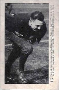 1926 Shotwell Candy Red Grange (Blank Back) #13 Red Grange Front