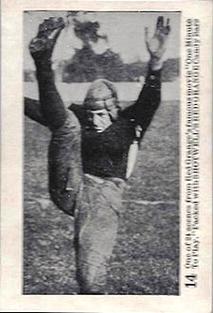 1926 Shotwell Candy Red Grange (Blank Back) #14 Red Grange Front
