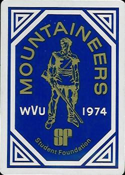 1974 West Virginia Mountaineers Playing Cards #9♠ Al Gluchoski Back