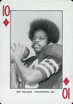 1974 West Virginia Mountaineers Playing Cards #10♦ Ben Williams Front