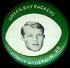 1969 Mrs. Drenks Green Bay Packers Pins #NNO Donny Anderson Front