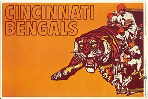1968 Fleer Big Signs #NNO Cincinnati Bengals Front