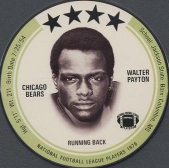 1976 Saga Discs #NNO Walter Payton Front