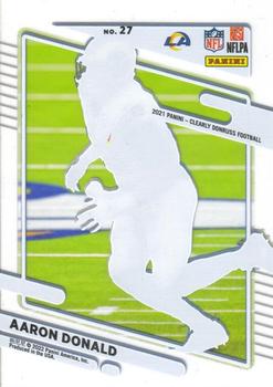 2021 Clearly Donruss #27 Aaron Donald Back