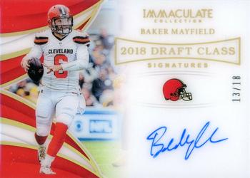 2021 Panini Immaculate - 2019 Draft Class Signatures #DCS-BMA Baker Mayfield Front