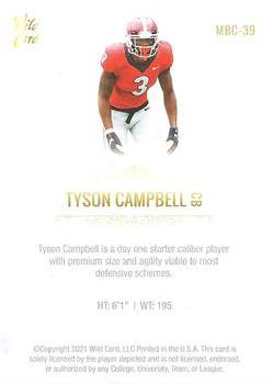 2021 Wild Card Matte - Retail White #MBC-39 Tyson Campbell Back