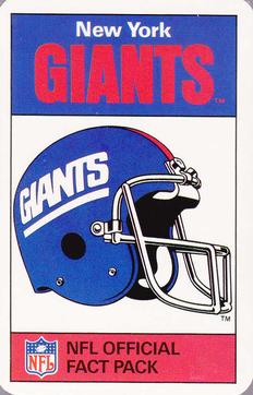 1987 Ace Fact Pack New York Giants #NNO Giants Helmet Front