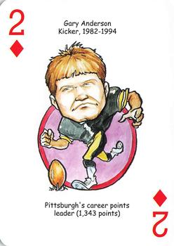 2011 Hero Decks Pittsburgh Steelers Football Heroes Playing Cards #2♦ Gary Anderson Front