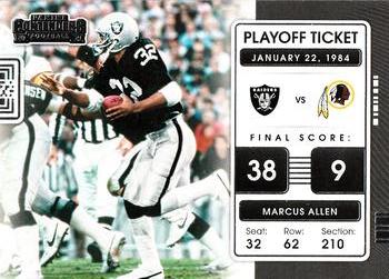 2021 Panini Contenders - Playoff Tickets #PLT-MAL Marcus Allen Front