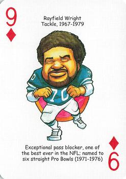2006 Hero Decks Dallas Cowboys Football Heroes Playing Cards #9♦ Rayfield Wright Front