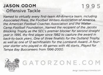 2006 Florida Gators All-Americans #NNO Jason Odom Back