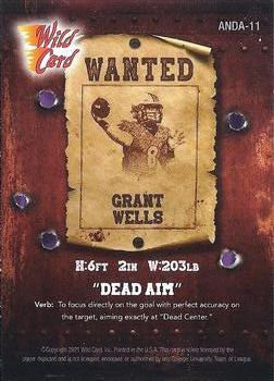 2021 Wild Card Alumination NIL - Dead Aim Gold Foil Lettering / Purple #ANDA-11 Grant Wells Back
