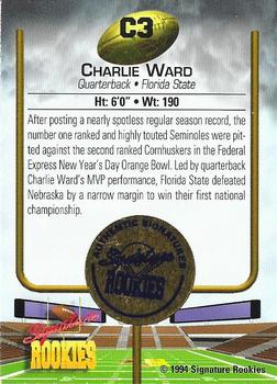1994 Signature Rookies - Charlie Ward Autographs #C3 Charlie Ward Back