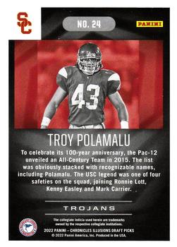 2022 Panini Chronicles Draft Picks - Illusions Bronze #24 Troy Polamalu Back