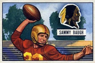 1951 Bowman #34 Sammy Baugh Front