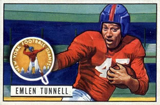 1951 Bowman #91 Emlen Tunnell Front