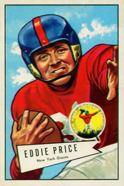 1952 Bowman Large #123 Eddie Price Front