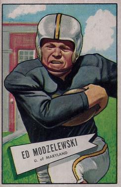 1952 Bowman Large #8 Ed Modzelewski Front