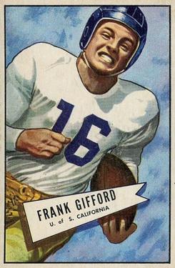 1952 Bowman Large #16 Frank Gifford Front