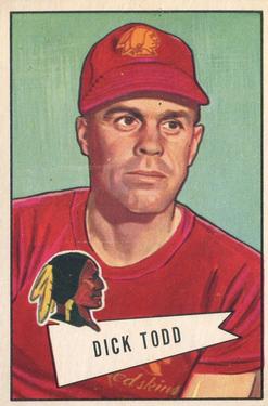 1952 Bowman Large #43 Dick Todd Front