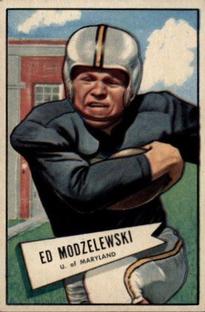 1952 Bowman Small #8 Ed Modzelewski Front