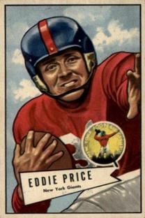 1952 Bowman Small #123 Eddie Price Front