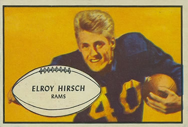 1953 Bowman #22 Elroy Hirsch Front