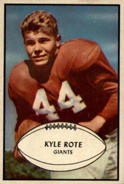 1953 Bowman #25 Kyle Rote Front