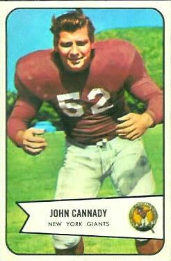 1954 Bowman #19 John Cannady Front
