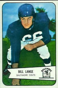 1954 Bowman #62 Bill Lange Front