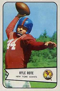 1954 Bowman #7 Kyle Rote Front