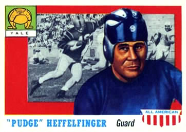 1955 Topps All-American #18 Pudge Heffelfinger Front