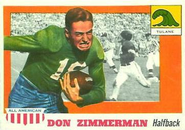 1955 Topps All-American #49 Don Zimmerman Front