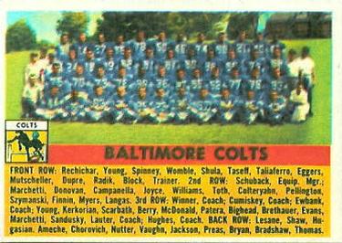 1956 Topps #48 Baltimore Colts Front