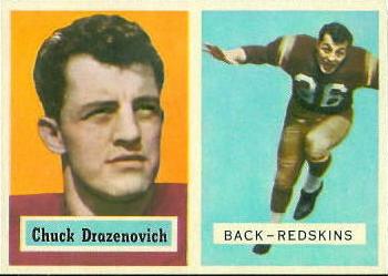 1957 Topps #60 Chuck Drazenovich Front
