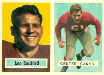 1957 Topps #74 Leo Sanford Front